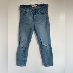 Garage High Waisted Capri Jean with Ripped Knees - Size 11